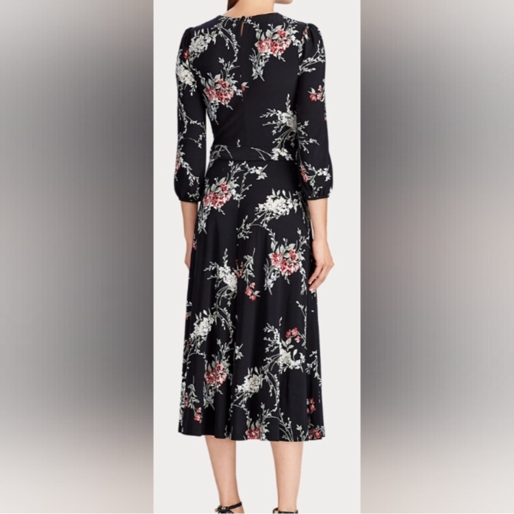 Ralph Lauren Floral Black Dress - Picture 2 of 13